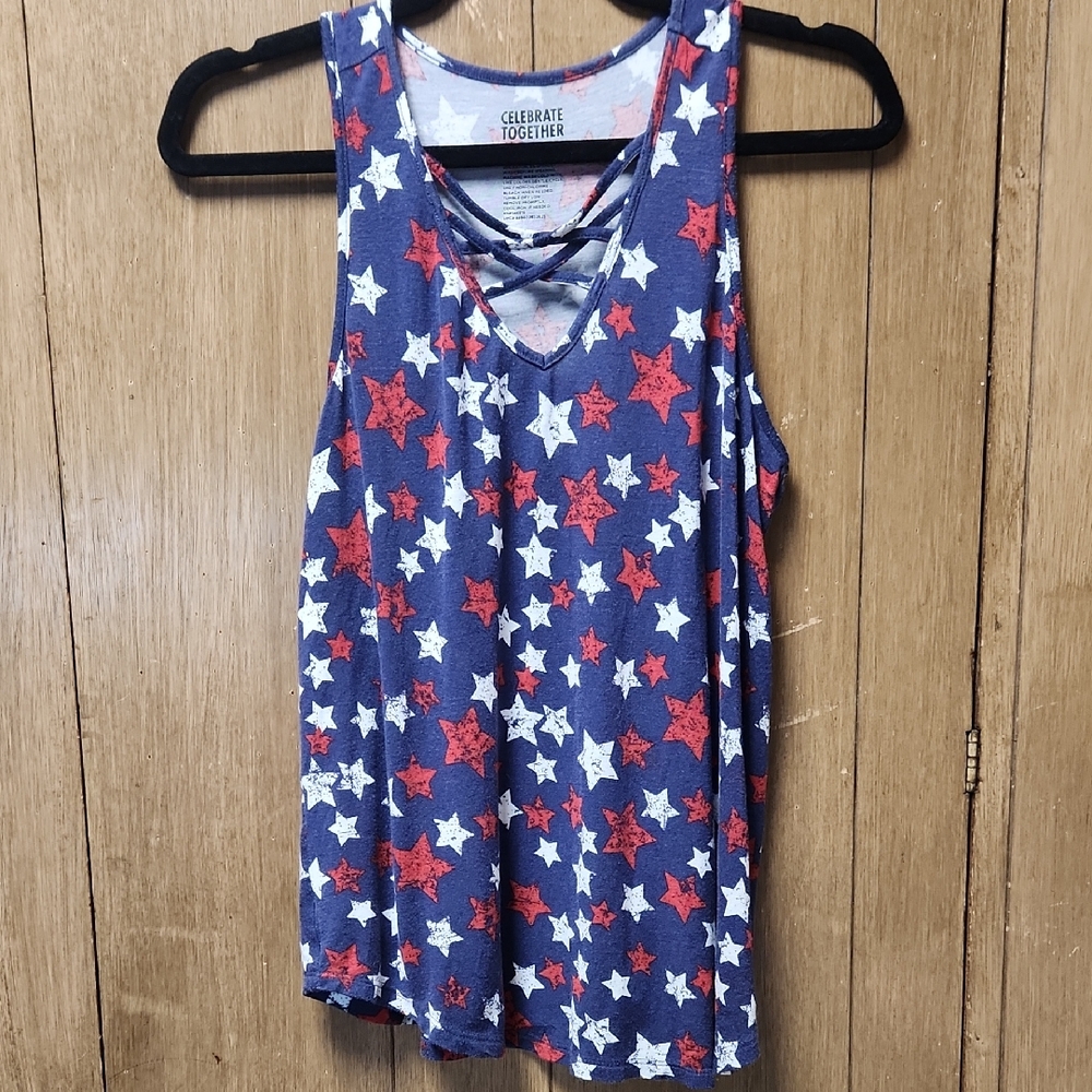 Celebrate Together Women's Starry Blue Tank Top